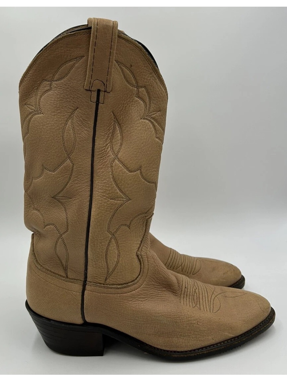 Dan Post Tan Leather Men’s Cowboy Boots Size 9.5 D US Lightly Warn